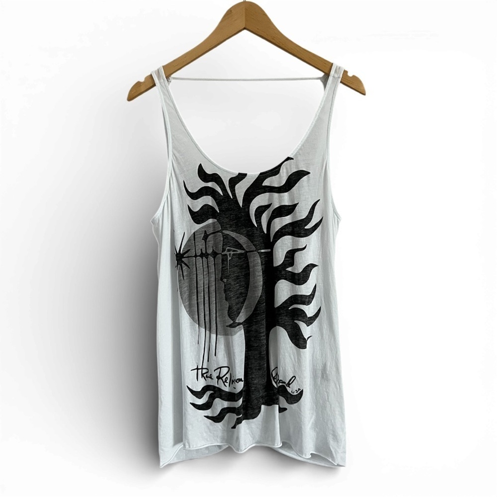 True Religion Graphic Festival Drape Tank Top Large